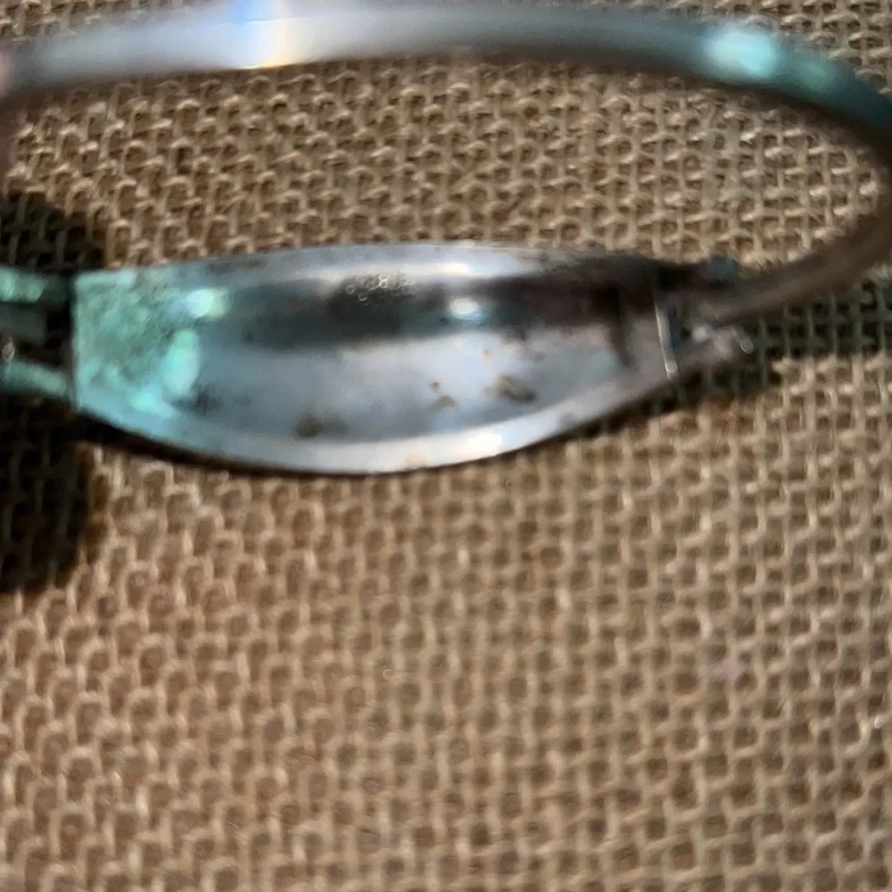 Alpaca Mexico Silver Tone Mother Of Pearl Multicolor Inlay Butterfly Bracelet